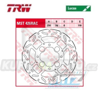 Kotouč brzdový TRW MST426 (256/70/4D) - zubatý desing - Honda VFR800 / 06-13 + VFR800 Crossrunner / 11-14 + CB1000 / 08-16