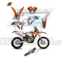 Polepy s potahem sedla (sada polepů a potah sedla Dream) - KTM EXC / 08-11 + SX+SXF / 07-10 - typ polepů Dream4