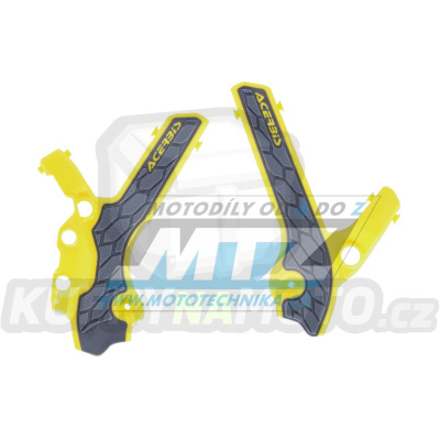 Kryty rámu Suzuki DRZ400 / 00-23 + DRZ400S+DRZ400SM+DRZ400E - barva šedo-žlutá