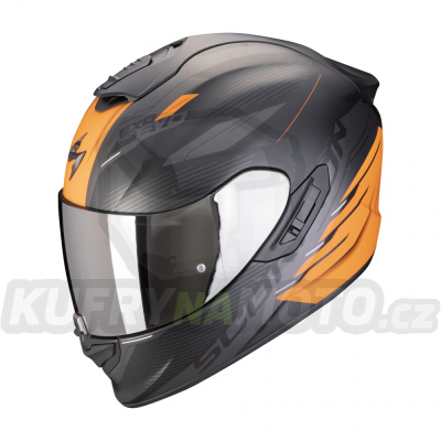 Moto přilba SCORPION EXO-1400 EVO II AIR LUMA matná černo/oranžová