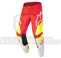 kalhoty RACER FACTORY, ALPINESTARS, dětské (červená fluo/bílá/žlutá fluo)