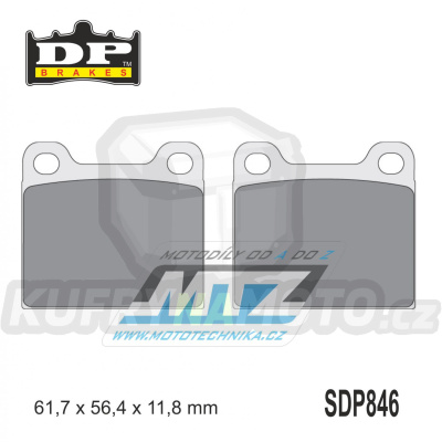 Destičky brzdové DP Brakes pro sněžné skútry - směs Premium Sinter H++