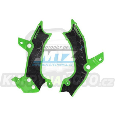 Kryty rámu Kawasaki KXF450+KX450 / 24-25 + KXF250+KX250 / 25 - barva zeleno-černá