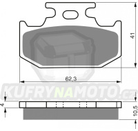 Zadní brzdové destičky Goldfren YAMAHA DT 230 (4TP1/2) Lanza 1997-1998 směs AD - akce