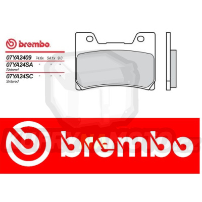 Brzdové destičky Brembo YAMAHA SRX 400 r.v. Od 90 -  směs Originál Přední