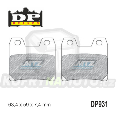 Destičky brzdové DP931 - DP BRAKES směs Premium Sinter OEM