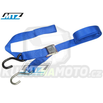 Popruhy/Kurty upínací 38mm (zesílené provedení / 2 možnosti uchycení) - modré