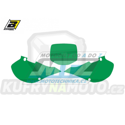 Polepy číslových tabulek (vystřižené) - Kawasaki KX125+KX250 / 99-02 - barva zelená