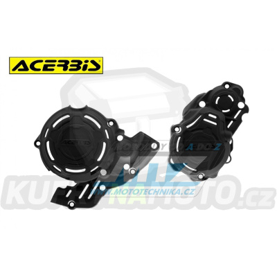 Kryty spojkového víka a víka zapalování Acerbis - KTM 250EXCF+350EXCF / 24-25  + Husqvarna FE250+FE350 / 24-25 + Gas-Gas ECF250+ECF350 / 24-25 - barva černá