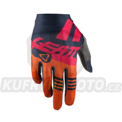 LEATT rukavice CROSS MODEL GPX 1.5 GRIPR INK/ORANGE barva modrá/oranžová velikost S