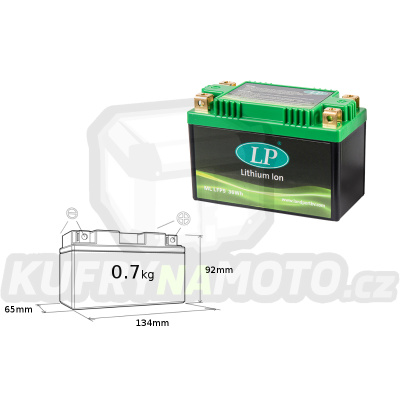 LANDPORT baterie lithiová LIFEPO4 LFP9 (134X65X92) (YTX9BS, YT9B4, YT7B4, YT9BBS,YT7BBS) (36 WH) (váha 700G)