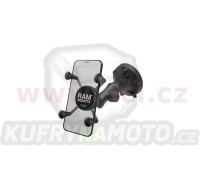 kompletní sestava univerzálního držáku mobilního telefonu X-Grip s přísavkou na sklo, rameno 70 mm, RAM Mounts