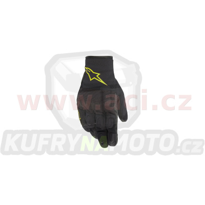 rukavice S MAX DRYSTAR, ALPINESTARS (černá/žlutá fluo) 2024
