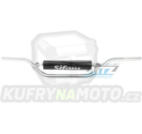 Řidítka s hrazdou (průměr 22mm) KYOTO s polstrem - vyšší provedení "Enduro/ATV" - stříbrné