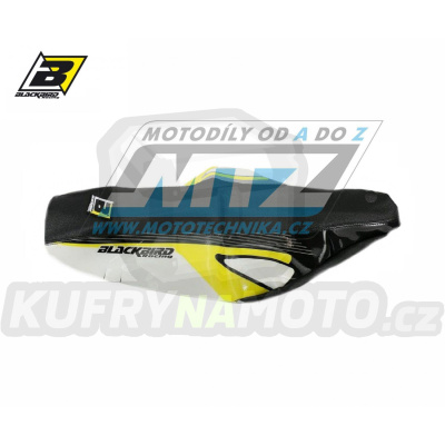 Potah sedla Suzuki RM85 / 02-25 - barva černo-žluto-bílá
