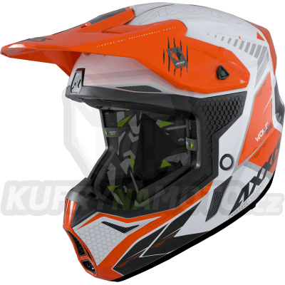 Motokrosová helma AXXIS WOLF ABS star track a4 lesklá fluor oranžová S