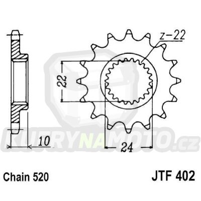 Řetězové kolečko JT JTF 402-16RB 16 zubů – akce