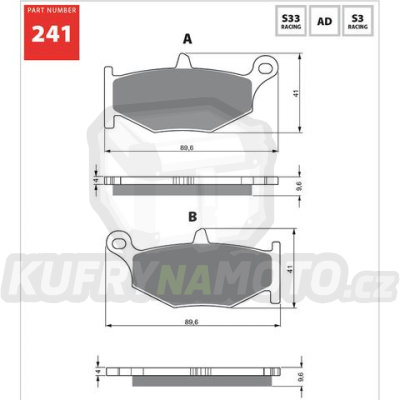 Brzdové destičky Goldfren 241 S3-GF241S3- výprodej