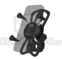 kompletní sestava držáku pro malé telefony X-Grip se "Tough-Strap" stahovacím upínaním na řidítka, RAM Mounts