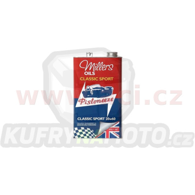 MILLERS OILS Classic Sport Pistoneeze 20W50, motorový polosyntetický, olej (v plechovém retro obalu) 5 l