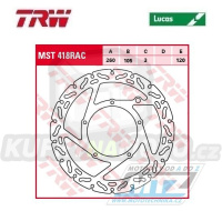 Kotouč brzdový TRW MST418RAC (260/105/5D) - zubatý design - BMW G450X / 08-11