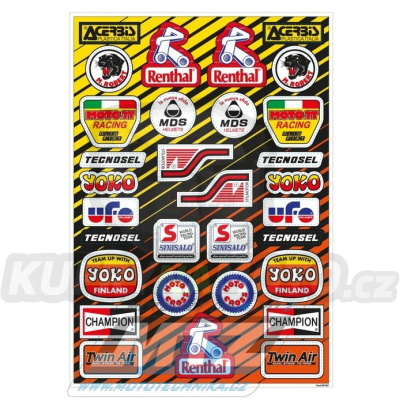 Polepy univerzální Sponzor Logo - univerzální 5076V Kit Adesivi Loghi Sponsor Tecnosel Vintage