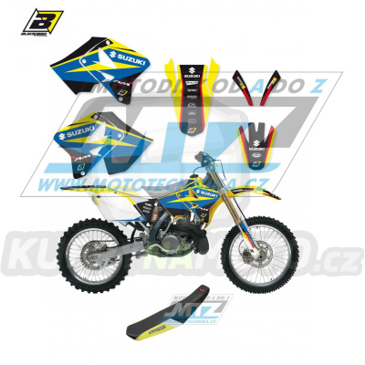 Polepy s potahem sedla (sada polepů a potah sedla Dream) - Suzuki RM125+RM250 / 01-11 - typ polepů Dream4