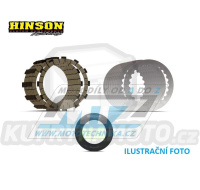 Sada spojkových lamel třecích a ocelových Hinson - KTM 250SX + 250EXC + 300EXC + 250EXCF + 350EXCF + 450EXC + 500EXC + 450SXF + 350 Freeride + Husqvarna FE250 + FE350 + FE450 + FE500 + TC250 + FC450 + TE250 + TE300 + Gas Gas EC250 + EC300 + ECF350