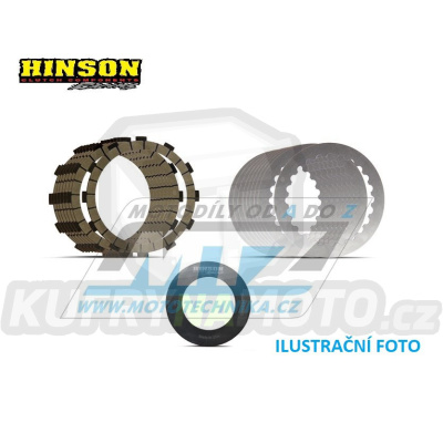 Sada spojkových lamel třecích a ocelových Hinson - KTM 250SX + 250EXC + 300EXC + 250EXCF + 350EXCF + 450EXC + 500EXC + 450SXF + 350 Freeride + Husqvarna FE250 + FE350 + FE450 + FE500 + TC250 + FC450 + TE250 + TE300 + Gas Gas EC250 + EC300 + ECF350