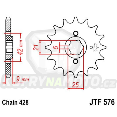 Řetězové kolečko JT JTF 576-17 17 zubů, 428