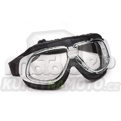 I400S motocyklové brýle GIVI pro přilby JET, rámeček chrom