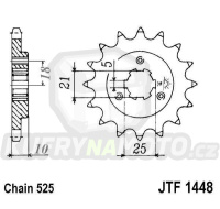 Řetězové kolečko JT JTF 1448-15 15 zubů