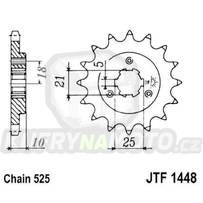 Řetězové kolečko JT JTF 1448-15 15 zubů