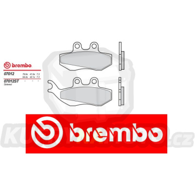 Brzdové destičky Brembo PIAGGIO SUPERHEXAGON 180 r.v. Od 01 -  směs XS Přední