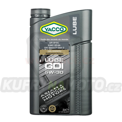 Motorový olej YACCO LUBE GDI 5W30, 2 L