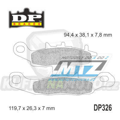 Destičky brzdové DP326 - DP BRAKES směs Premium Sinter OEM