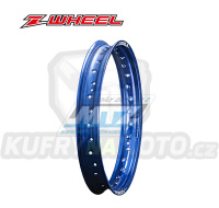 Ráfek motocyklový - rozměr 1,85x19" 36H (předvrtaný / 36 otvorů) ZETA Z-WHEEL W01-73412 - modrý (zadní)