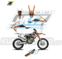 Polepy s potahem sedla (sada polepů a potah sedla Dream) - KTM EXC+EXCF / 17-19 + SX+SXF / 16-18 - typ polepů Dream4