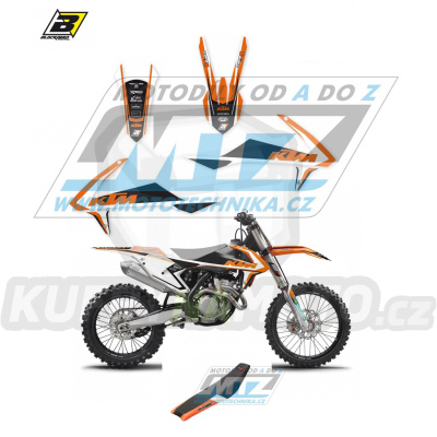 Polepy s potahem sedla (sada polepů a potah sedla Dream) - KTM EXC+EXCF / 17-19 + SX+SXF / 16-18 - typ polepů Dream4