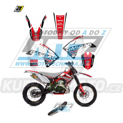 Polepy s potahem sedla (sada polepů a potah sedla Dream) - GasGas EC125+EC200+EC250+EC300 / 10-11 + ECF250+ECF300+ECF450 / 10-13 - typ polepů Dream4
