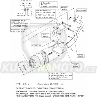 Výfuk Leo Vince Piaggio NRG 1994 - 1996 TOURING LVKN753-5512