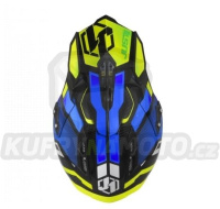 Kšilt JUST1 J12 VECTOR fluo žluto/modro/carbon