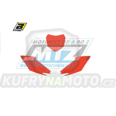 Polepy číslových tabulek (vystřižené) - Honda CRF250 / 14-17 + CRF450 / 13-16 - barva červená