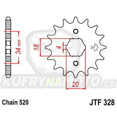 Řetězové kolečko JT JTF 328-15 15 zubů, 520