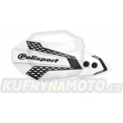 Chrániče páček POLISPORT MX FLOW s montážní sadou bílá/černá