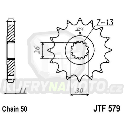 Řetězové kolečko JT JTF 579-15 15 zubů, 530