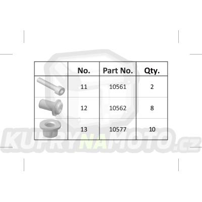 MRA set šroubů plexi pro X – Creen Tour 4025066154869