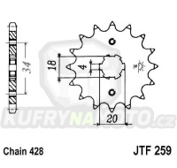 Řetězové kolečko JT JTF 259-14 14 zubů