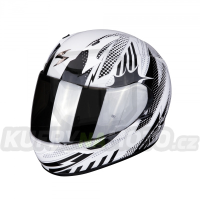 Moto přilba SCORPION EXO-390 POP bílo/černá