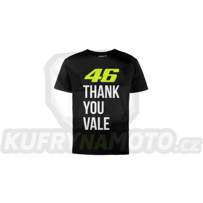 Dětské triko Valentino Rossi VR46 "Thank you Vale" černé 428204